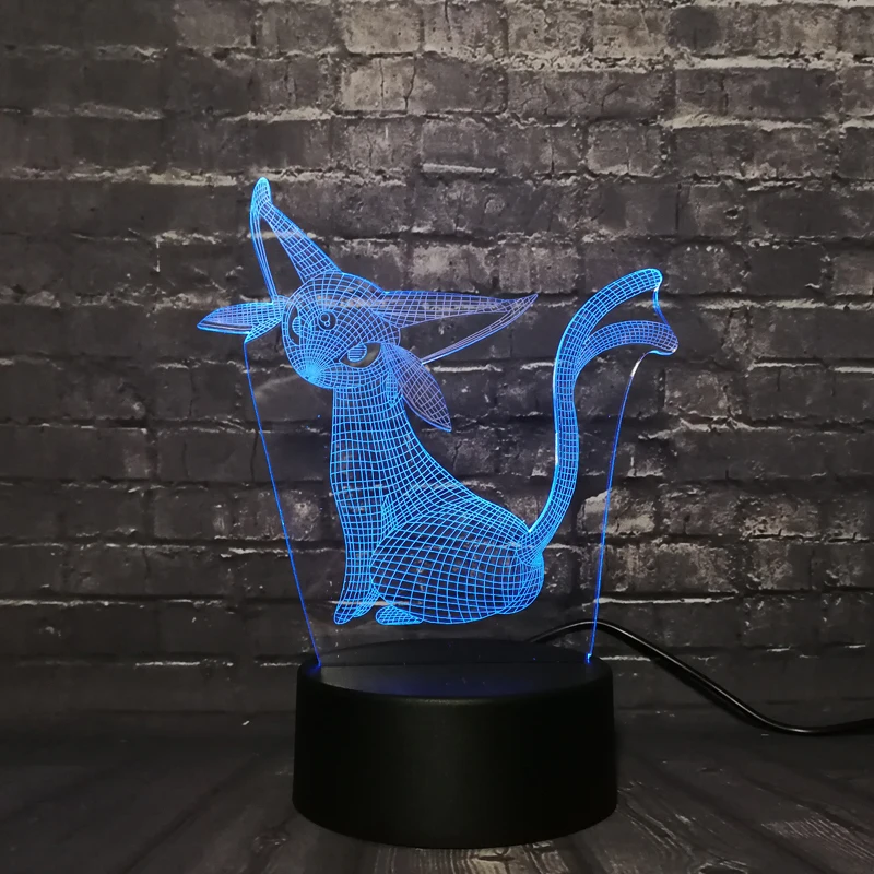 Девушка Лава lamparas Pokemon Go Action 3D RGB лампа Espeon Pikachu Evee Dragon Pokeball Ball Bulbasaur Bay подарок