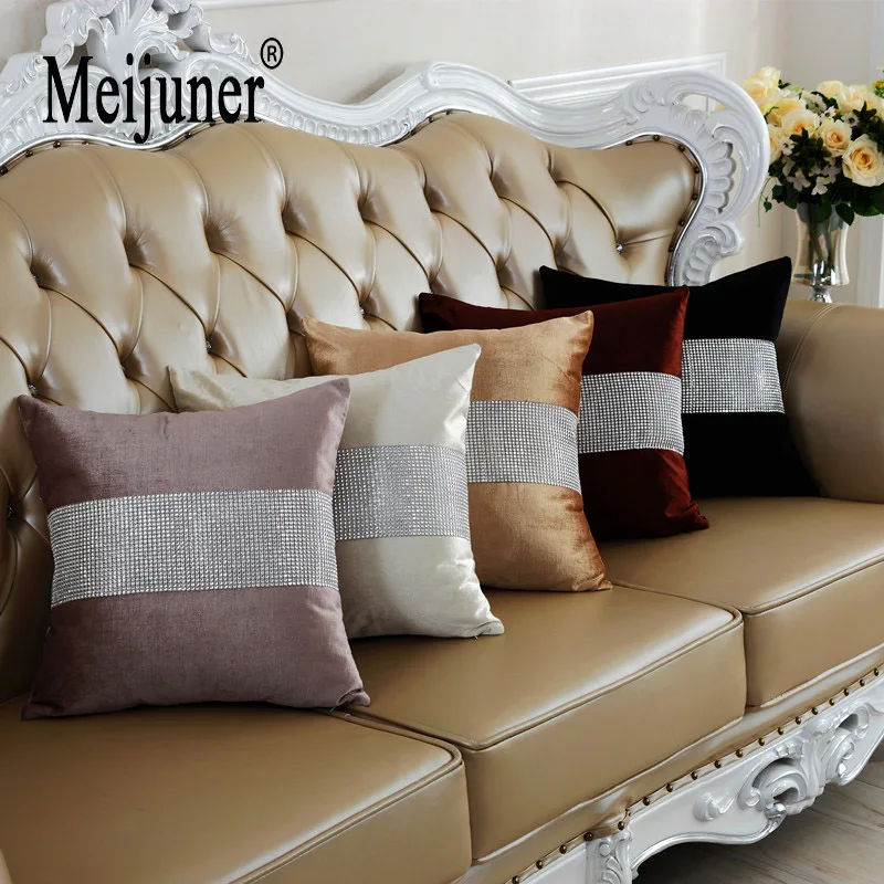 

Meijuner velvet Fabric diamond Pillow Cover Cushion Cover Shining Home Decor Pillow Decorative Throw Pillows Pillow Case 45X45cm