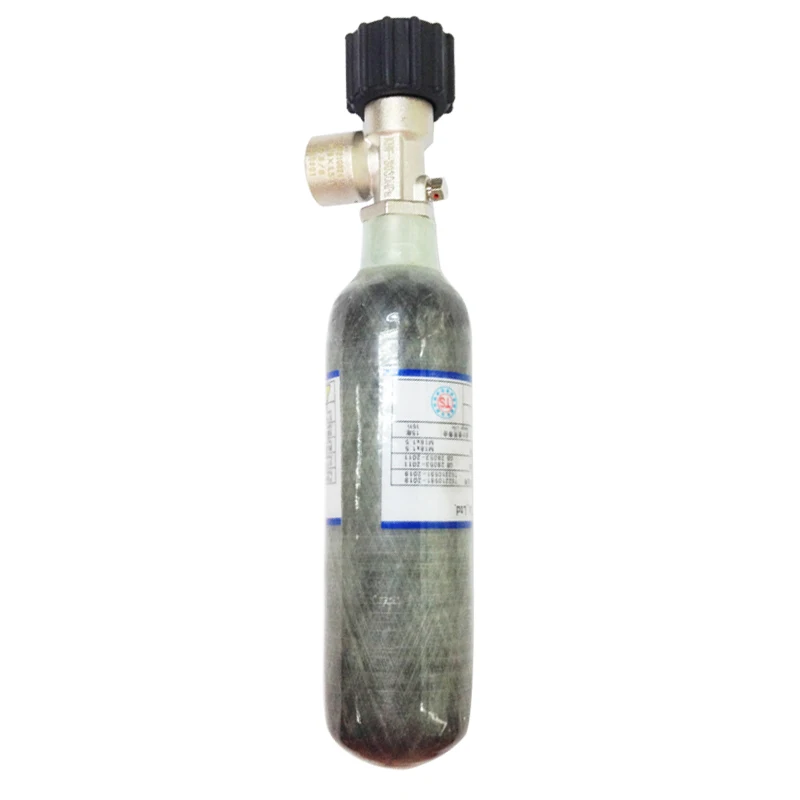PCP Пейнтбольный бак 0.5L цилиндрический корпус из углеродного волокна 4500 PSI M18 * 1 5|pcp