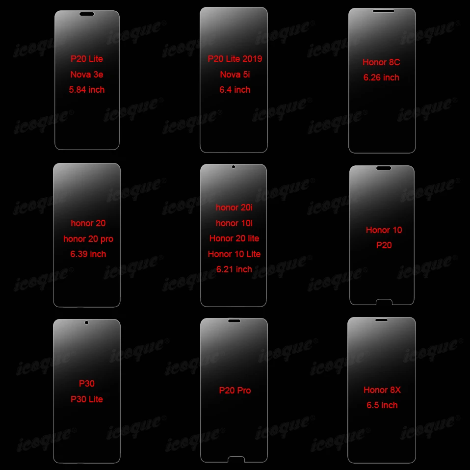 3pcs Glass for Huawei Honor 20 Pro 8X 9 10 Lite 10i 20i 8C Screen Protector Tempered Glass for Huawei P30 Lite P20 Lite 2019 Pro (6)