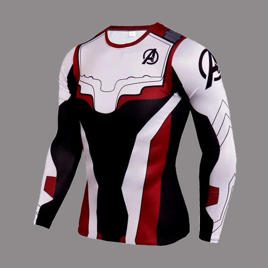Mens Marvel Superhero Compression T Shirts Gym Sport Dri Fit Short Sleeve Jersey