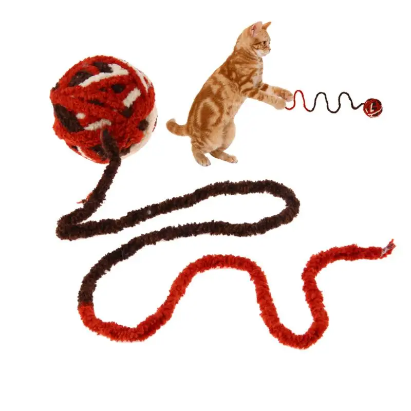 

1pc cat toy Pets Rope Ball Toys Bite Ball Colorful Interactive Toys Teeth Clean Toy