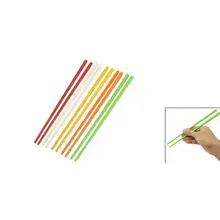 Партия из 5 пар в ассортименте; цветные, пластиковые палочки для еды 8," Длинные