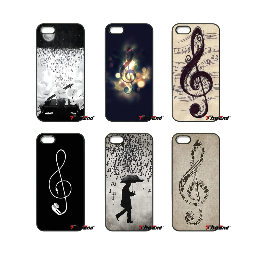 

For iPhone X 4S 5 5C SE 6 6S 7 8 Plus Samsung Galaxy Grand Core Prime Alpha Musical Notes Violin Classical Music Phone Case