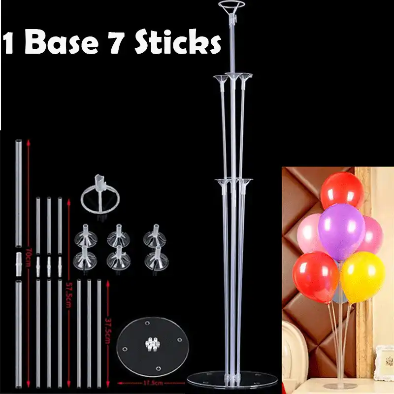 Details about  / Balloon Stand Column Stick Pole Table Holder Happy Wedding Birthday Party Decor