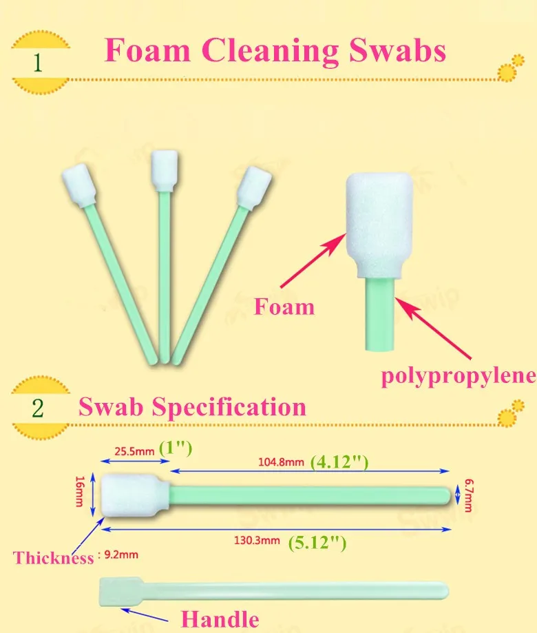 100 шт большой пенопластовый тампон идеально подходит для детализации автомобилей для EPSON ROLAND MIMAKI MUTOH принтер печатающая головка Чистящие Палочки