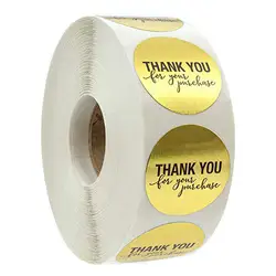 500 шт круглые золотые наклейки "спасибо за покупку" s DIY украшения для выпечки печенья запечатывающие этикетки стикер для канцелярских