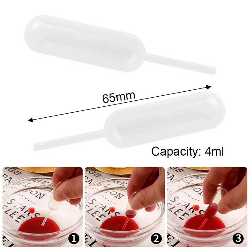 50 шт одноразовые капельные пипетки для кексов, соус для мороженого, для кетчупа джема, пирожных, макарон, 4 мл, набивной дозатор