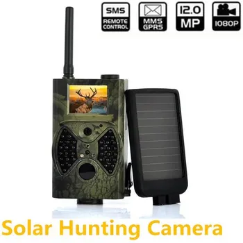 

Solar powered Panel Hunting trail camera MMS 940NM IR Infrared Hunting Camera Digital Scouting Trail Video Camera