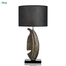 Классические европейские Листья настольные лампы для спальни Гостиная Кабинет Американский современный дизайнер модель комнаты Настольные светильники Украшение приспособление