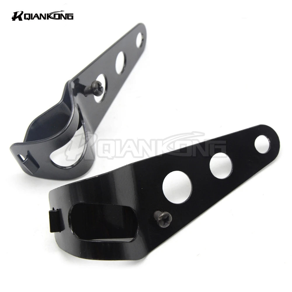 

R QIANKONG Moto Head Lamp Mount Bracket Racer Chopper Custom Light Mounting Holder Plate For Ear For 35-43mm Tube Forks