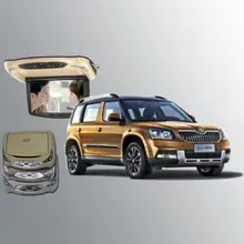 BigBigRoad для Skoda Yeti автомобильный монитор на крыше автомобиля светодиодный цифровой экран Поддержка HDMI USB FM ТВ игры ИК пульт дистанционного управления флип вниз DVD