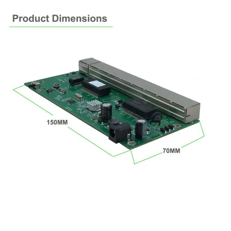 24v 9 port 10/100M reverse switch  8 port reverse poe switch pcb board 100M Switch vlan