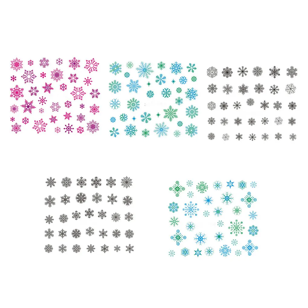 

Christmas Snowflakes Nail Stickers Flower Nail Wraps Art Decals Tatoos Party Manicure Tool