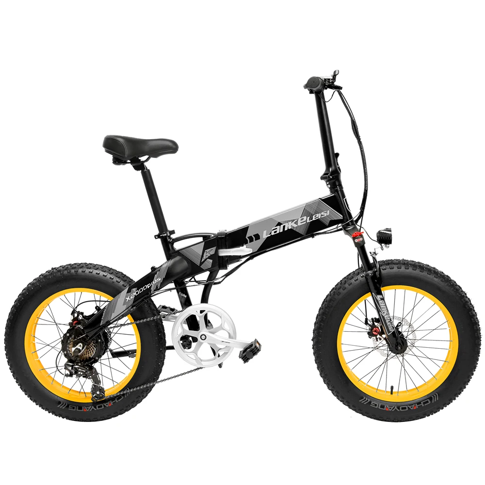 

Lankeleisi X2000 Electric Spokes wheel EBike Fat Tire Ebike 7 Speeds Full Suspension Foldable 500W Motor 48V 12A Lithium Battery