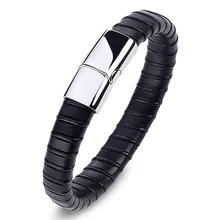 Для мужчин браслет в стиле ретро из бычьей кожи Браслеты кожаный браслет для увеличения объема, ручная работа, тканые браслеты с подвесками ремешок на запястье в ретро-стиле подарок 17,5/19/21/23 см