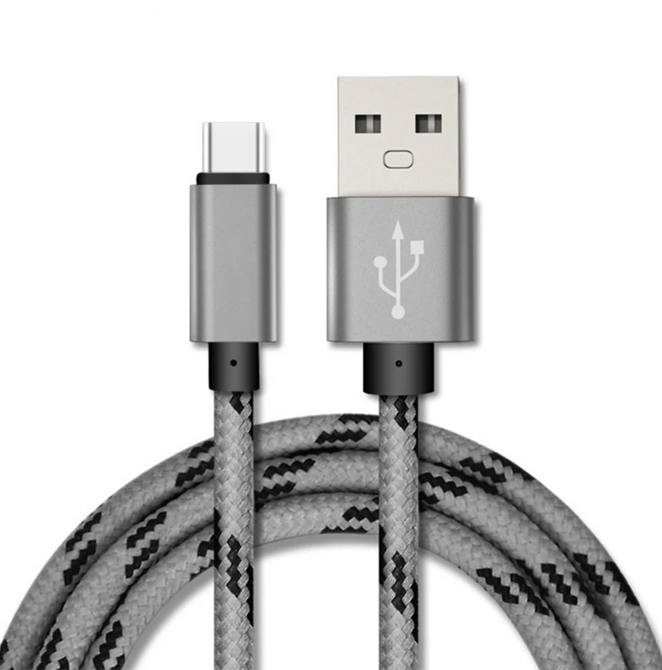 5V2A type-c кабель для мобильного телефона, быстрая зарядка, USB кабель, нейлоновый кабель для передачи данных, для планшета, смартфона, кабели для зарядки, провод 1 м