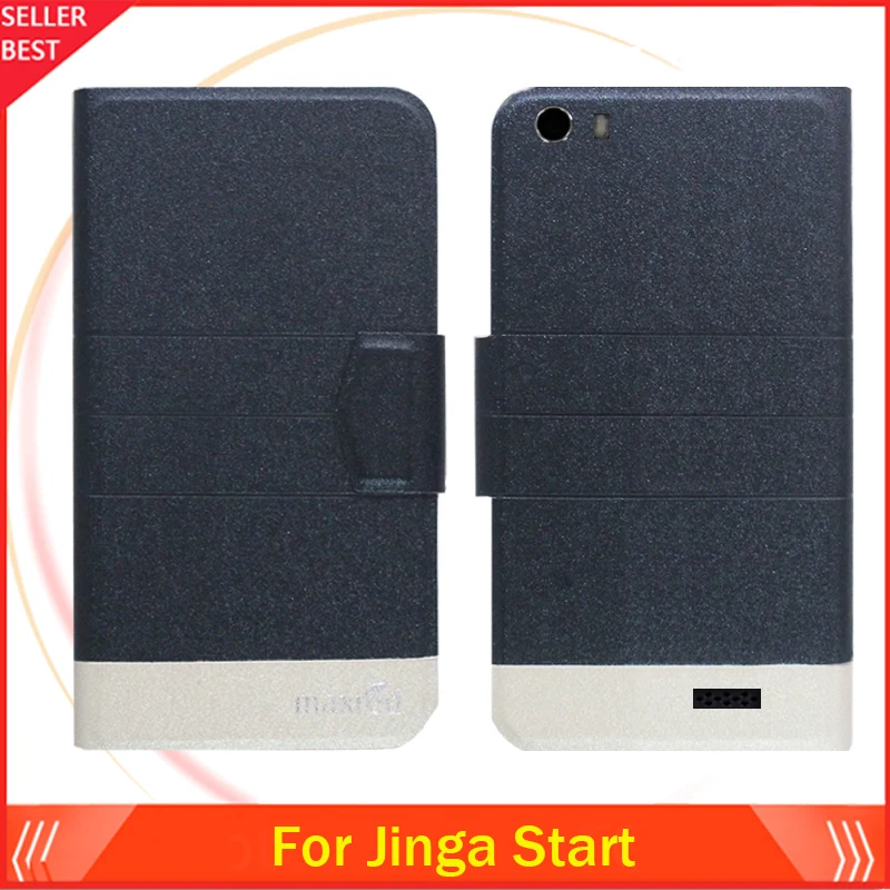 

5 Colors Hot!! Jinga Start Case Dedicated Ultra-thin Leather Exclusive Phone Cover Folio Book Card Slots Free Shipping