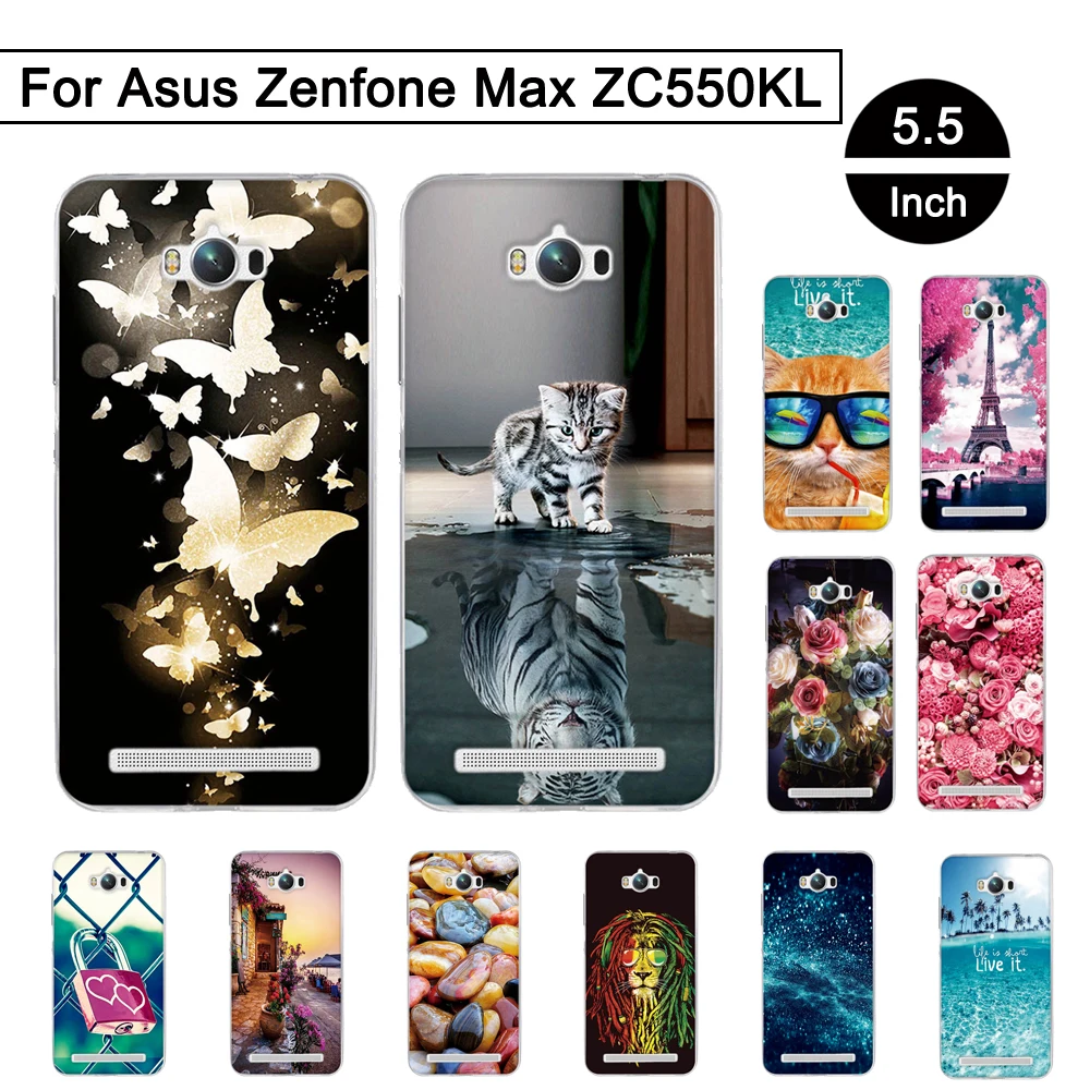Роскошный чехол для Asus Zenfone Max ZC550KL мягкий силиконовый 5 дюйма из ТПУ ZenfoneMax чехлы с