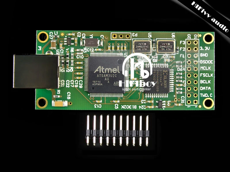 Hifi USB декодер Плата усилителя DAC Amanero Combo384 к XLR выход IIS поддержка DSD 512 32 бит 384K|32bit