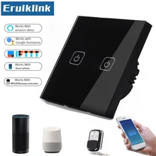 EU/UK Standard Tuya APP Control Switch,RF433/Wifi/Touch Remote Control Light Switch With Amazon Alexa Google for Smart Home qiachip uk plug standard wifi low power smart home outlet light lamp switch socket remote control switch work with amazon alexa