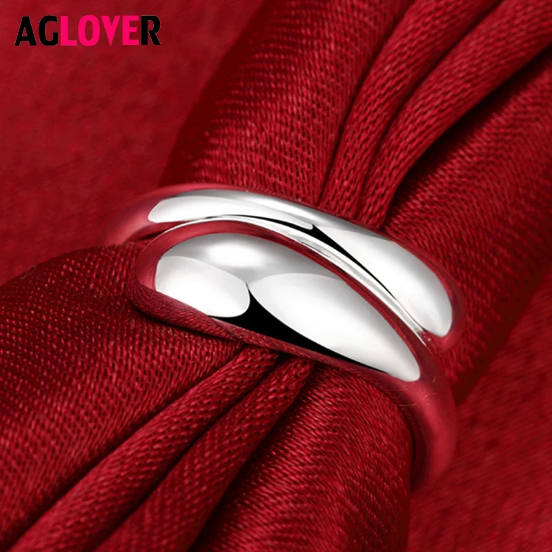 

High Quality 925 Smooth Drop Opening Ring For Women's Fine Glamour Fashion Jewelry New 2019
