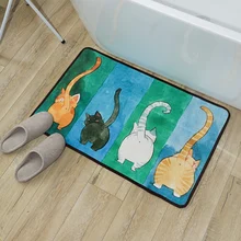 3D Kawaii приветственные напольные коврики с принтом ковер ванная кухня ванная комната Противоскользящий маткот Печатный коврик для кухни
