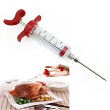 Red Meat Injector Plastic Marinade Injector Seasoning Injectors Flavor Syringe Meat Poultry Turkey Chicken Injector Needle red meat or white meat