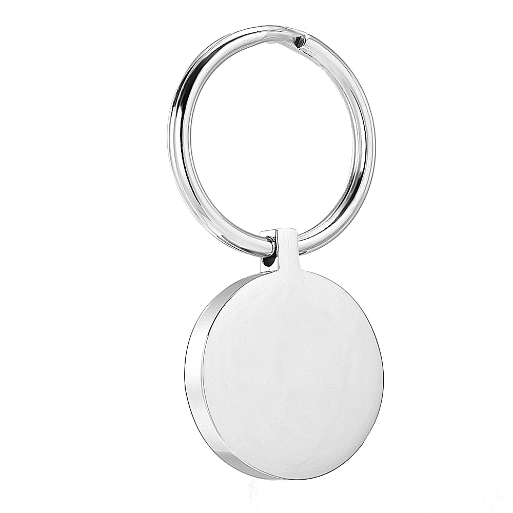 X2100 Blank/ Engravable Keychain 25MM Diameter for Men Women Accessories Jewelry 316L Stainless