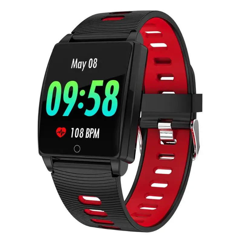 Red R17 IP67 smartwatch Водонепроницаемый Часы сердечного ритма крови Давление кислорода усталость Смарт Браслет для занятий спортом - Цвет: Red