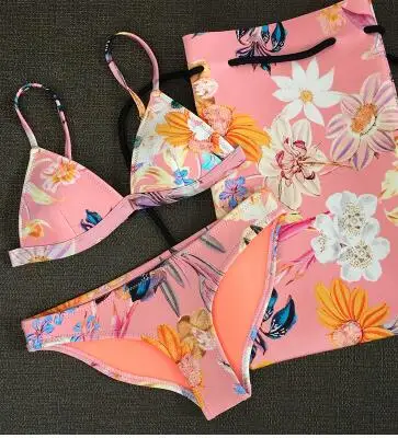 2018 104 22 color summer newest color handmade crochet bikini bandeau bow halter swimwear women Floral bottom swimsuit hot