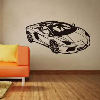 

Wall Decal Kids Room Fashion Sport Racing Car Vinyl Art Sticker Home Accessories Bedroom Living Room Decoration Removable WW-170