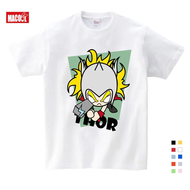 

2019 Boy TShirt Superman Batman Captain America The Flash Marvel Movie Men Cosplay Girls T-Shirts Gifts for Children's Birthday