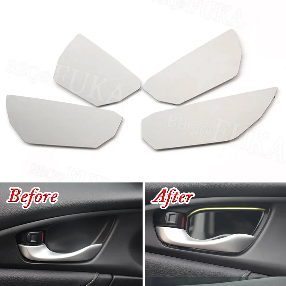 Carbon Fiber Inner Reading Light Lamp Trim Cover For Honda Civic 10th 2016 2017