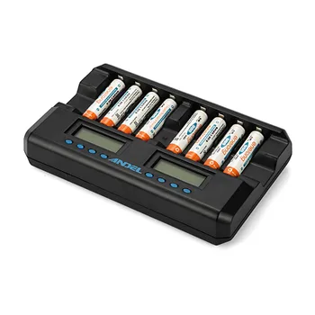 

Universal 8 Slot Smart AA AAA NIMH Rechargeable Batteries LCD Charger Drop Shipping Drop Shipping