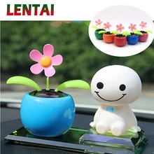 LENTAI 1 шт. автомобиль качающаяся головка цветок Стайлинг солнечные аксессуары для Honda Civic Accord Fit Subaru Impreza Forester Nissan Qashqai