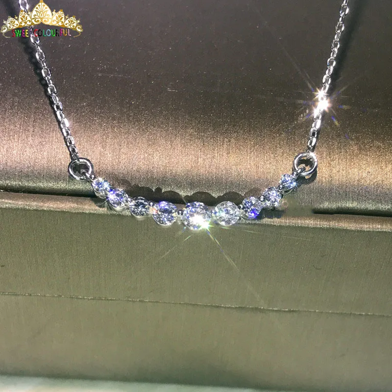 

Jewelry 18K gold moissanite Diamond Necklace Wedding gifts MO-01-5