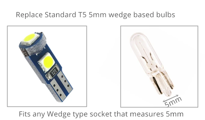 WLJH 6x Canbus T5 Светодиодная лампа 73 74 3030 SMD лампа приборной панели для Subaru BRZ Legacy Tribeca Outback Forester Impreza