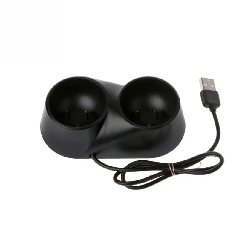 

DC 5V Black Game Controller Handle Dock Charger Wireless 2 Gamepad Station /PS Move