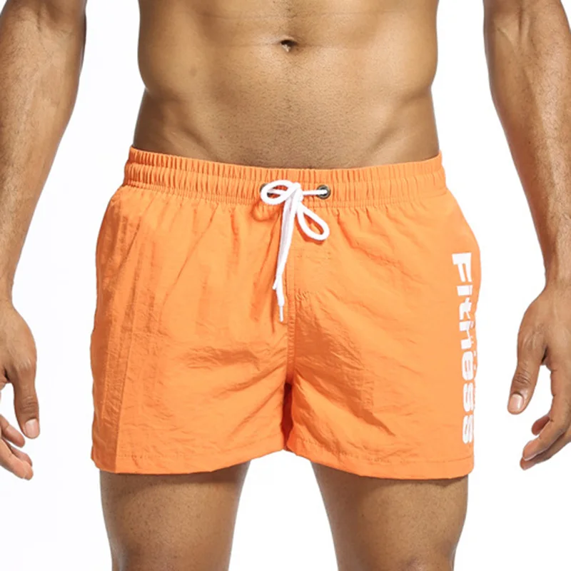 Мужские пляжные шорты для бега Штаны для серфинга горячая Распродажа плавки брюки быстросохнущие шорты для серфинга купальники для мужчин - Цвет: Orange
