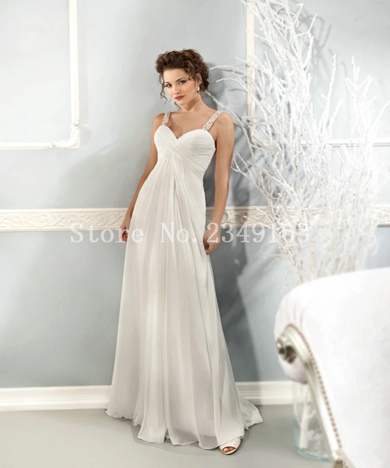 Free Shipping Wedding Gown Sweetheart Chiffon Brush Train vestido de noiva Plus Size Bridal Dress Crystal | Свадьбы и торжества