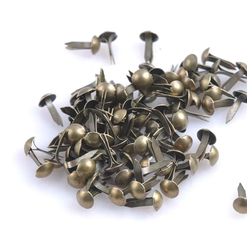 300pcs 5x10mm Mixed Round Metal Brad Studs Spikes Scrapbooking Embellishment Fastener Brads For Shoes Decoration CP0639 images - 6