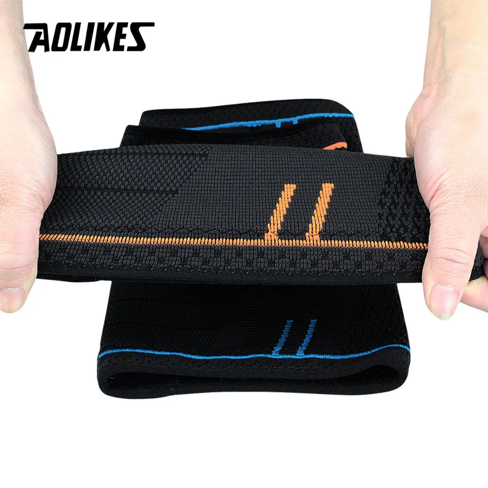 Aolikes 1 قطع ضغط كم الركبة حامية الركبة هدفين دعم كرة السلة تشغيل تنزه