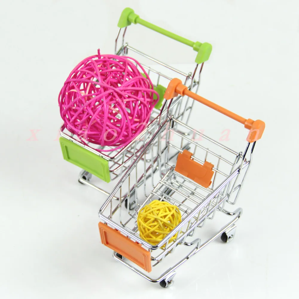 

Mini Supermarket Shopping Handcart Practical Pushcart Trolley