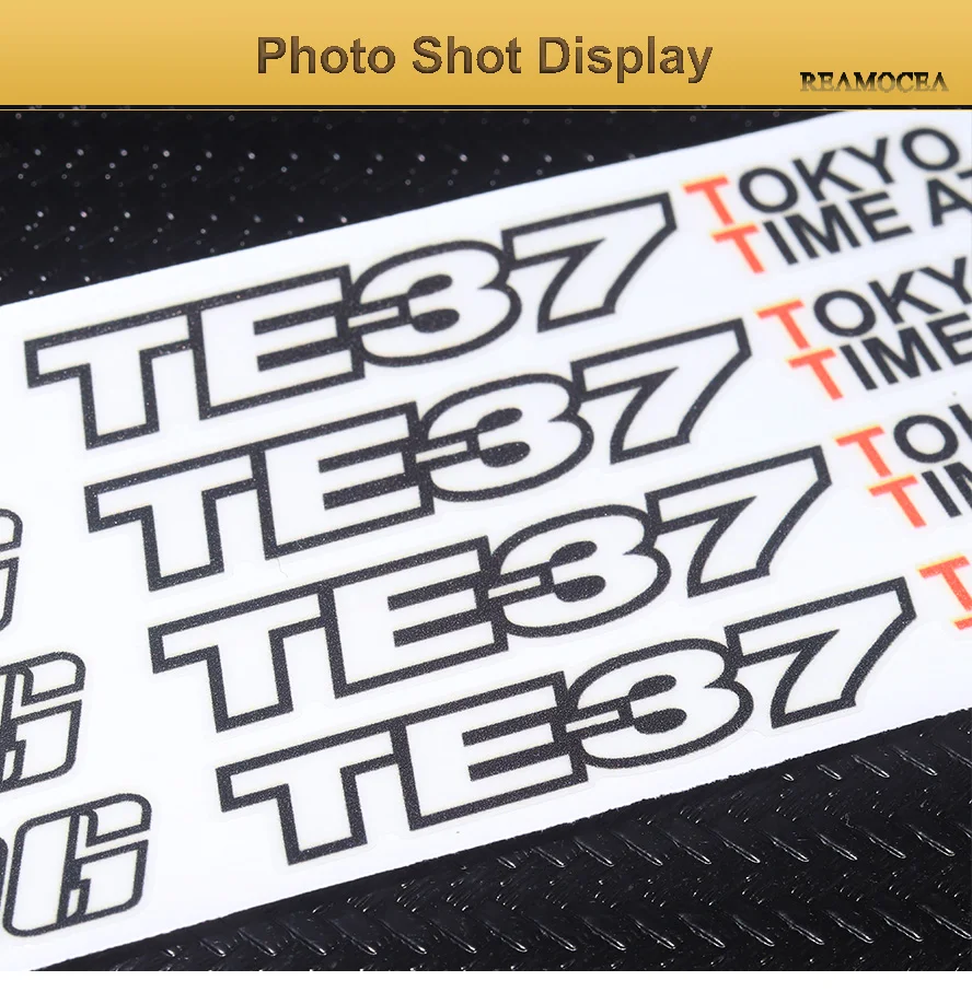 Reamocea Reflective 4PcsSet Volk Racing TE37 Tokyo Time Attack Car Accessories Decal Car Sticker Decal Tire Wheel Rim For VW (11)