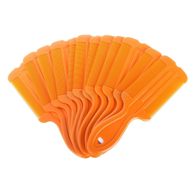 

Free Shipping 1PC Double Sided Nit Comb Fine Tooth Head Long Handle Lice Hair Combs for Flea New 2018