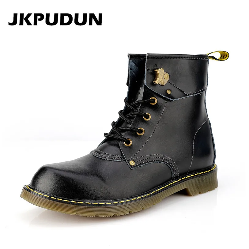 leather combat boots for men