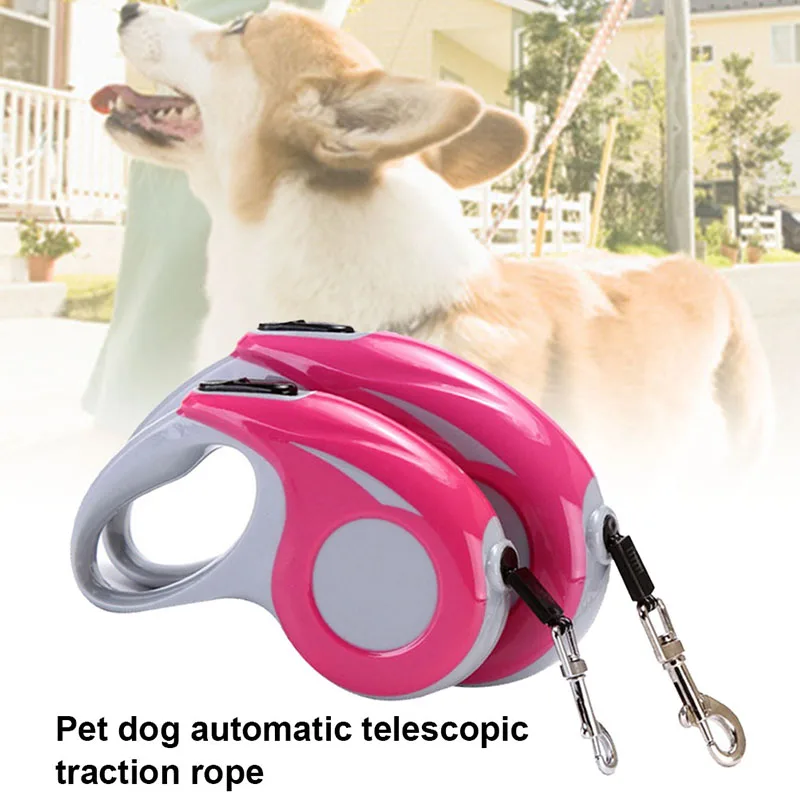 

Hot Retractable Pet Dog Leash Adjustable Tape 3M/5M Pets Outdoor Walk Traction Rope LFD