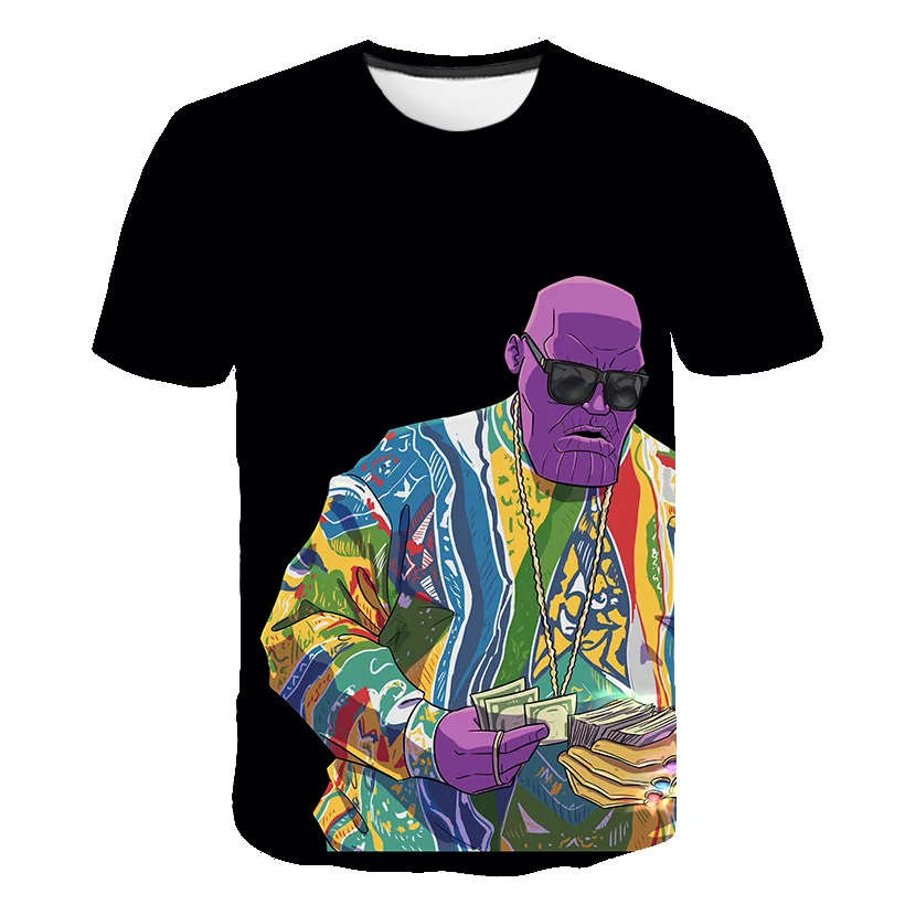 الأوروبية والأمريكية الأزياء الرجال المصارعة الملك 3D الرقمية تي شيرت مطبوع أزياء الرجال اللياقة البدنية تي شيرتات قصيرة الاكمام