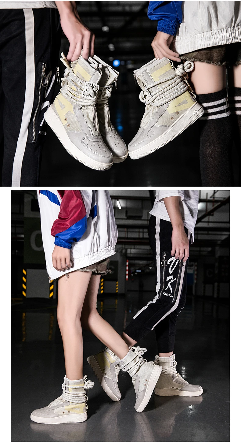 Высокие кроссовки новые в стиле хип-хоп танцы стильные сапоги для прогулок; дышащая обувь на шнуровке в стиле рок-панк, мужское повседневная обувь на платформе; спортивная обувь